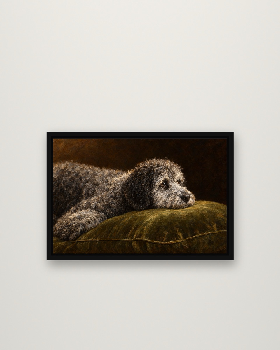 The Snooze framed on a wall